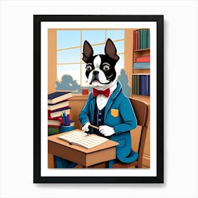 Boston Terrier-Reimagined 139 Art Print