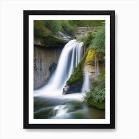 Gartempe Waterfalls, France Realistic Photograph (3) Art Print