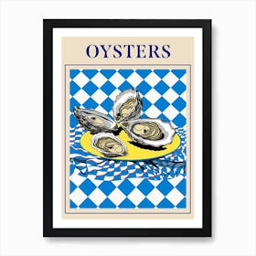 Oysters Seafood Poster Art Print