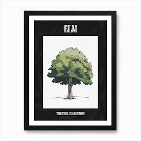 Elm Tree Pixel Illustration 2 Poster Art Print