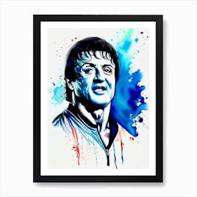 Sylvester Stallone In Rocky Watercolor Art Print