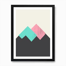 Pastel Mountains I Art Print