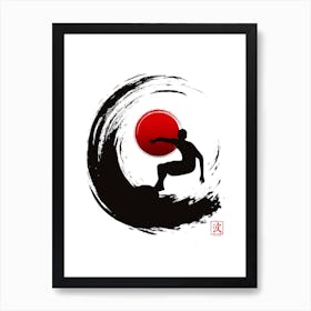 Enso Surf Japanese black Poster