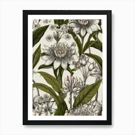 Passion Flower Wallpaper Art Print