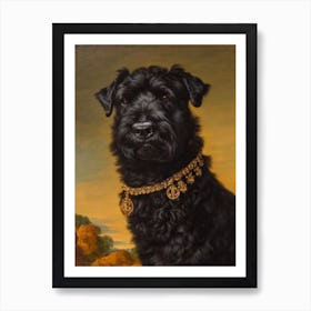 Bouvier Des Flandres 2 Renaissance Portrait Oil Painting Art Print