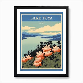 Lake Toya, Japan Vintage Travel Art 3 Poster Art Print