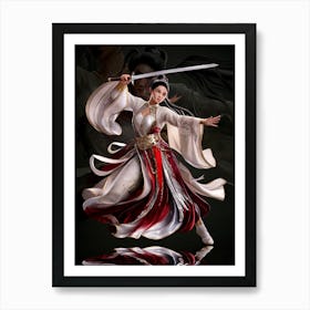 Chinese Empress Sword Dance #4 Art Print