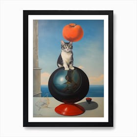 Amaryllis With A Cat 3 Dali Surrealism Style Art Print