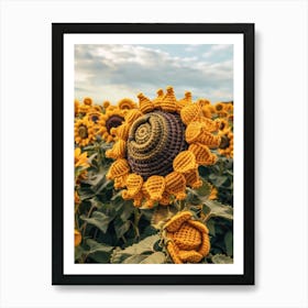 Sunflower Knitted In Crochet 5 Poster