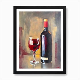 Merlot 1 Oil Painting Cocktail Poster Art Print