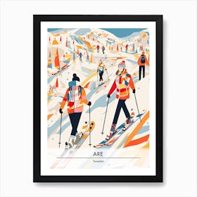 Are, Sweden, Ski Resort Poster Illustration 0 Art Print