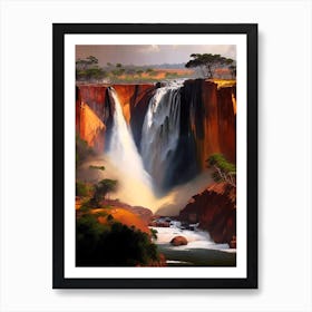Kalandula Falls, Angola Nat Viga Style Art Print