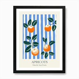 Marche Aux Fruits Poster Apricots Fruit Summer Illustration 5 Art Print