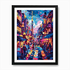 Tokyo City 2 , Contemporary Art, Souvenir Art Print