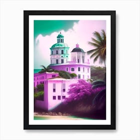 Puerto Rico Soft Colours Tropical Destination Art Print