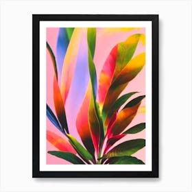 Bird’S Nest Fern Colourful Illustration Art Print