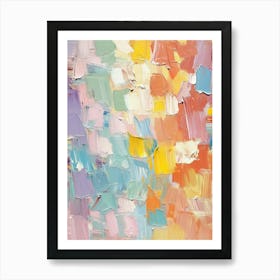 Pastels Impasto Paint Brush Strokes 15 Art Print