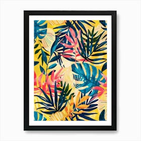 Tropical Leaves Pattern 10 Art Print