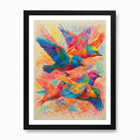 Birds In Flight 1 Art Print