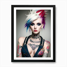 Pretty Punk Girl - Hall-O-Gram Creations 37 Art Print