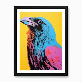 Andy Warhol Style Bird Raven 1 Art Print