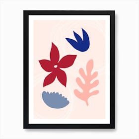 Matisse Floral Shapes Cutout Art Print