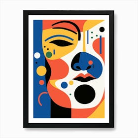 Shape Face Illustration 1 Art Print