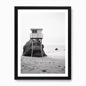 Malibu Black And White Analogue Photograph 4 Art Print