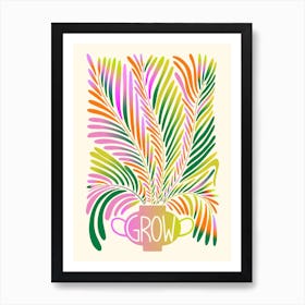 Grow Abstract Floral Art Print