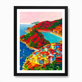 Cinque Terre National Park Italy Abstract Colourful Art Print