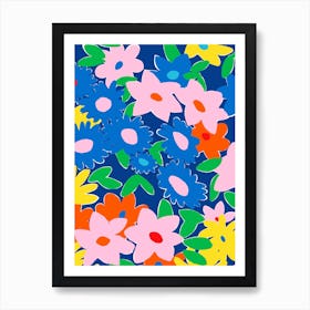Collage Of Abstract Flowers Art Print