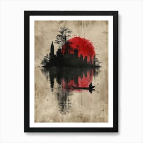 Samurai City Art Print