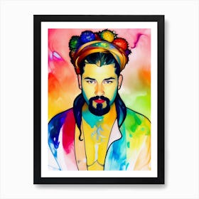 Colourful Male Art 1 Art Print