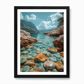 Rocks In The Water 2 Art Print