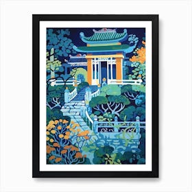 Summer Palace Gardens, China, Painting 2 Art Print