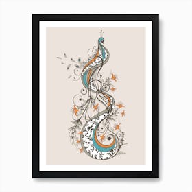 Peacock in Art Print