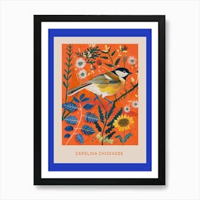 Spring Birds Poster Carolina Chickadee 4 Art Print