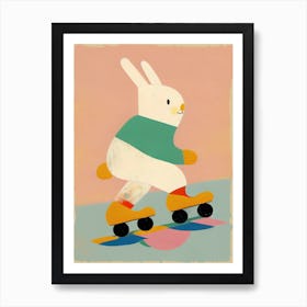 Skating Bunny Art Print