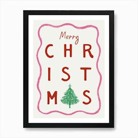 Merry Christmas. Whimsical Quote Art Print