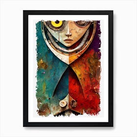 Pirate robot digital art Art Print