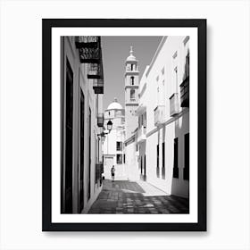 Cadiz, Spain, Black And White Analogue Photography 2 Art Print