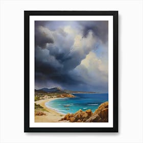 Storm Clouds Over The Beach.12 Art Print