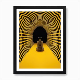 Tiger In A Tunnel 1 Art Print