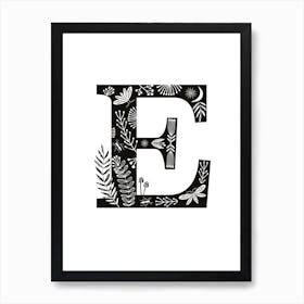 Letter E Art Print