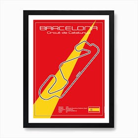 Racetrack Barcelona Art Print