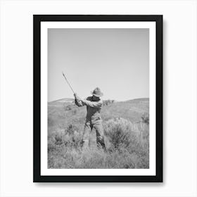 Newly Arrived Farmer Clearing Land Of Sage Brush, Vale Owyhee Irrigation Project, Malheur County, Oregon Art Print