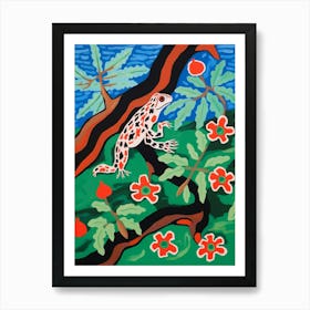 Maximalist Animal Painting Red Eyed Tree Frog 2 Art Print