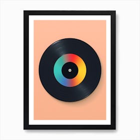 Multicolor Vinyl Record Art Print
