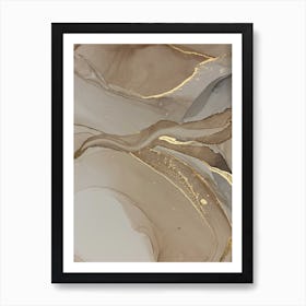 Bronze Abstract Brown 2 Art Print