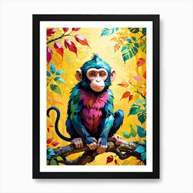 Monkey Digital Art - AI Art Print